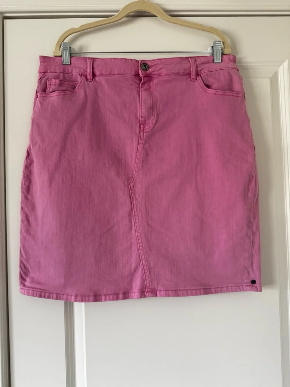Elm Belle Denim Skirt - Sherbert Pink size 16